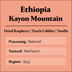 Ethiopia Kayon Mountain Natural