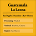 Guatemala La Leona