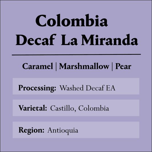 Colombia Decaf La Miranda 5 Lb Bag